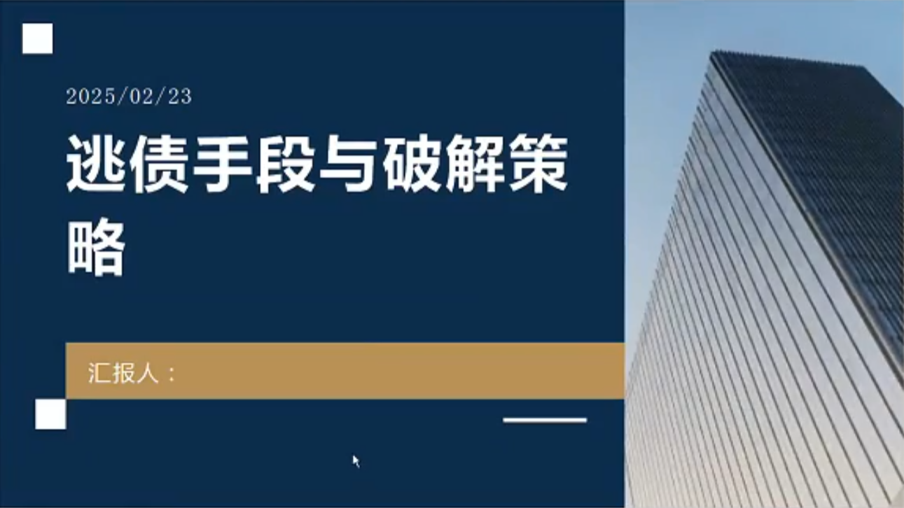 逃债手段与破解策略